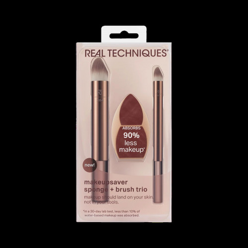 Real Techniques Makeupsaver Σφουγγάρι + Πινέλο Trio  0131