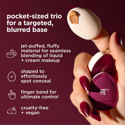 Real Techniques Limited Edition Cherry On Top Mini Marshmallow Puff Trio 0132 