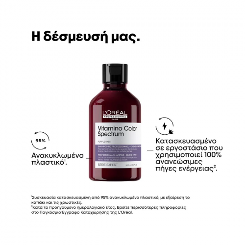 L'oreal Professionnel Vitamino Color Spectrum Σαμπουάν Με Μωβ Χρωστικές Για Ξανθά Μαλλιά 300ml 