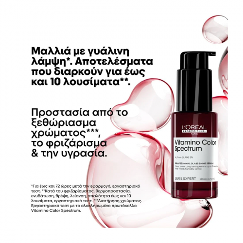 L'oreal Professionnel Vitamino Color Spectrum Glass Shine Serum Για Όλους Τους Τύπους Βαμμένων Μαλλιών 30ml 