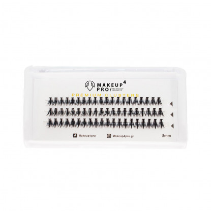Βλεφαρίδες Premium Cluster 8mm Makeup4pro