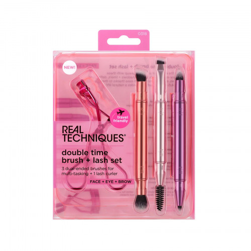Real Techniques Double Time Brush + Lash Set Travel set  0318