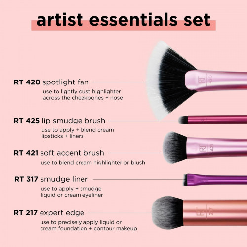 Real Techniques Artist Essentials Makeup Brush Set #1895 