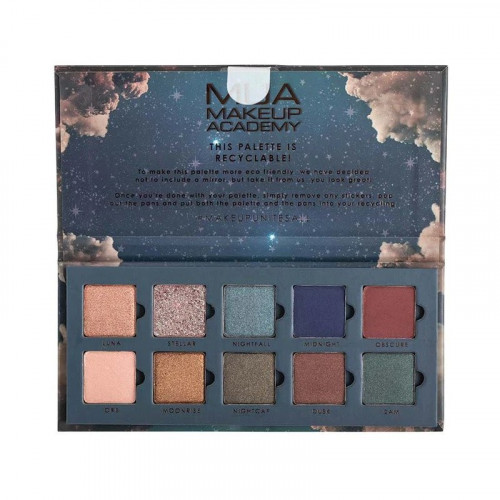 MUA Nocturnal 10 Shade Paper Eyeshadow Palette 11gr