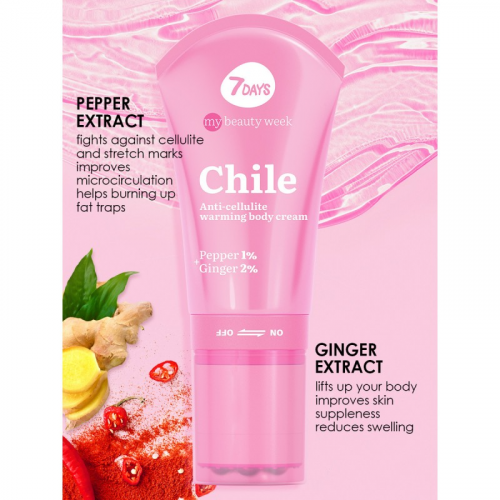 7DAYS Anti-cellulite hot body cream CHILE HOT