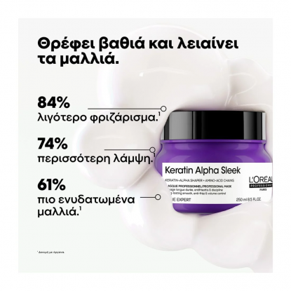 L'oréal Professionnel Keratin Alpha Sleek Professional Mask για Λείανση 500ml