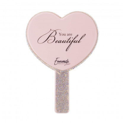 Pink Glam Hand Mirror Emmanouela Cosmetics