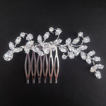Νυφικό Χτενάκι Μαλλιών με Zircon 9.5 - 3.5cm 0059 Νυφικό Χτενάκι Μαλλιών με Zircon 9.5 - 3.5cm 0059