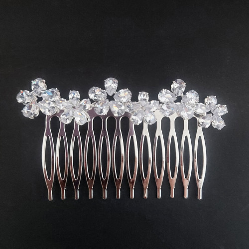 Νυφικό Χτενάκι Μαλλιών με Zircon 8 - 6.5cm 0076