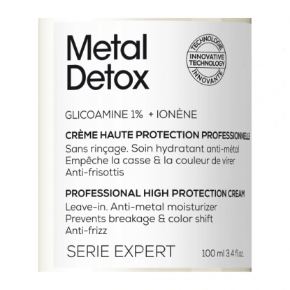 L'oreal Serie Expert Metal Detox Θερμοπροστατευτική Και Αντιηλιακή Κρέμα Μαλλιών 100ml