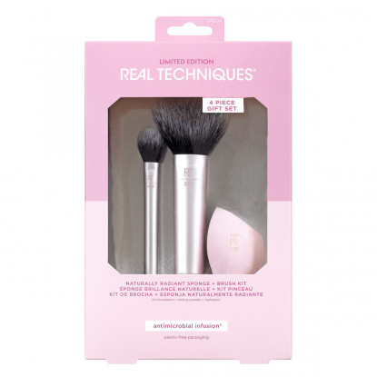 Real Techniques Naturally Radiant Sponge + Brush Kit 4204